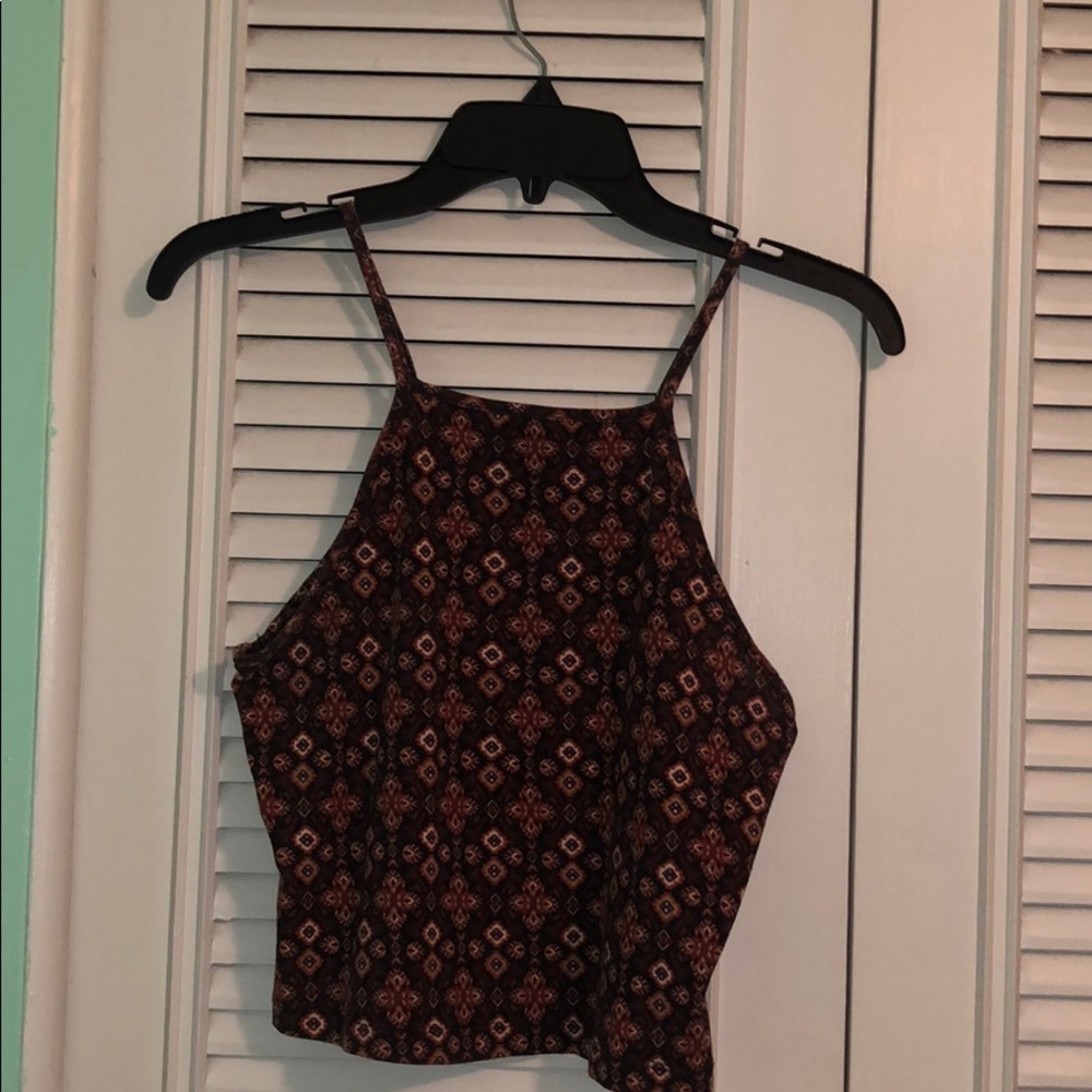 Maroon tank crop top